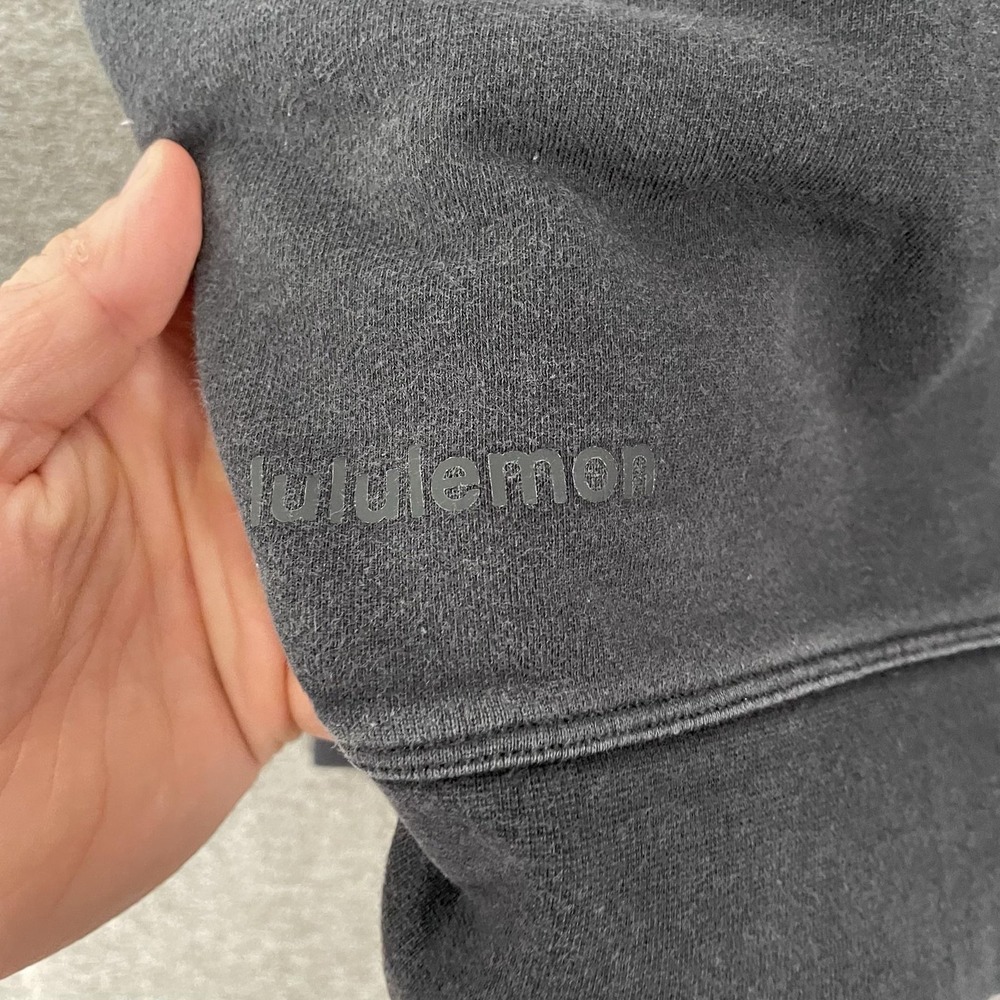 Lululemon Sweatshirt Womens XS/S Black Crewneck‎ Fleece Oversized Crop Pullover - Picture 6 of 7
